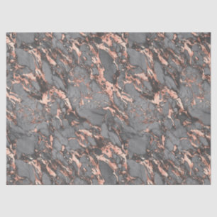Rose Gold and Grey Marble Decoupage Tissue Paper