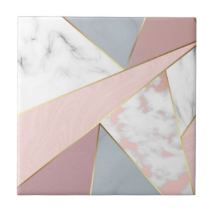 Rose Gold and Grey Marble looking Tile