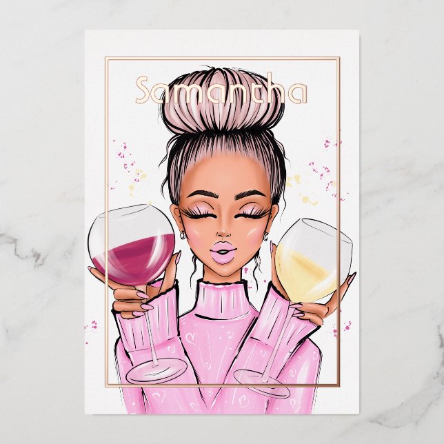 Rose Gold and Pink Birthday Party (Front)