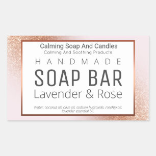 Rose Gold And Pink Handmade Soap Labels