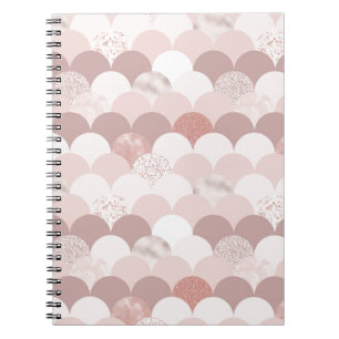 Rose Gold and Pink Tiles Notebook