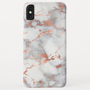 Rose Gold and White Marble Elegant Modern iPhone XS Max Case