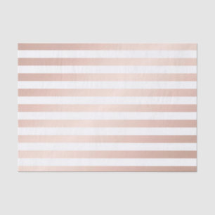 rose gold and white stripes, modern pattern,trendy tissue paper