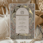 Rose Gold Art Nouveau Botanical Wedding Invitation<br><div class="desc">Celebrate your upcoming nuptials with this graceful Art Nouveau Botanical Wedding Invitation, imbued with the soft elegance of rose gold foil. The invitation suite exhibits a harmonious blend of blush and neutral tones, creating a warm, inviting backdrop for the delicate botanical and arboreal motifs. The front of the invitation features...</div>