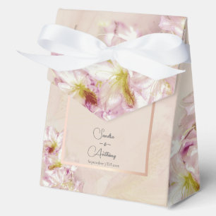 Rose Gold Azalea Wedding Favor Box