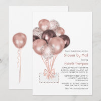 Rose Gold Balloon Baby or Bridal Shower by Mail