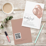 Rose Gold Balloons QR Code 21st Birthday Party Invitation<br><div class="desc">Rose Gold Balloons QR Code 21st Birthday Party. This version of this invitation is with parties in mind taking place in a hotel or restaurant (or any venue with a website), replace the QR code on the back with a QR code to their website. You can create QR codes for...</div>