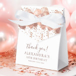 Rose Gold Balloons Thank You 18th Birthday Party  Favor Box<br><div class="desc">Extend your gratitude with a touch of humour and style using our Rose Gold Blush Pink Balloons Confetti Birthday Party Thank You Favour Boxes. These boxes are more than just party essentials; they're here to ensure your thank yous are as unforgettable as your milestone celebration. The elegant blush pink and...</div>