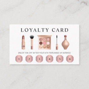 Rose Gold Beauty Loyalty Card