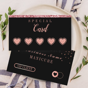 Rose Gold Beauty Loyalty Card – Minimalist Design