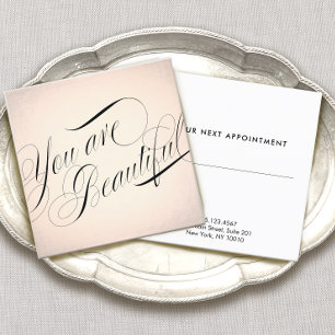 Rose Gold Beauty Salon Appointment Reminder Card