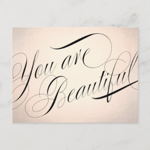 Rose Gold Beauty Salon Postcard