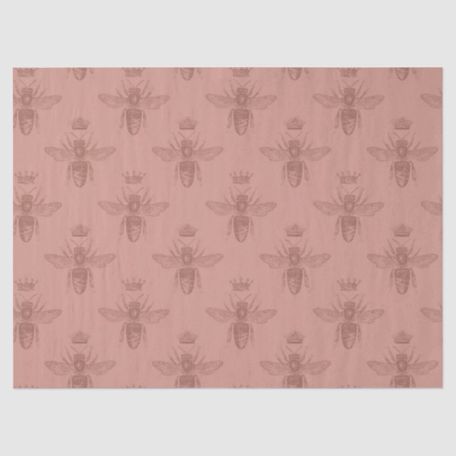 Rose Gold Bee Series Design 18 Tissue Paper (Front)