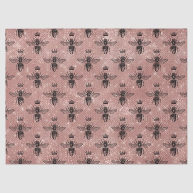 Rose Gold Bee Series Design 1 Tissue Paper (Front)