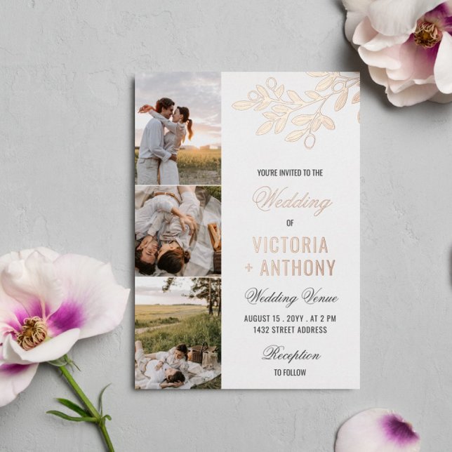 Rose Gold Berry Twig 3 Photos Wedding (Creator Uploaded)