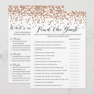 Rose Gold Birthday Games x2 Invitation