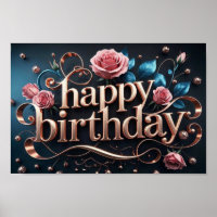 Rose gold birthday luxurious elegant extravagant