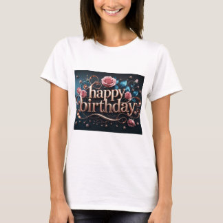 Rose gold birthday luxurious elegant extravagant T-Shirt