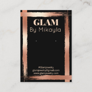 Rose Gold   Black Artisan Jewelry Display Card