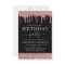 Rose Gold Black Glitter Any Age Birthday