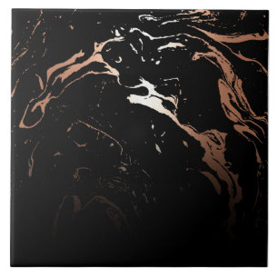 Rose Gold Black Marble Tile
