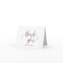 Rose Gold Black Script Typography Wedding