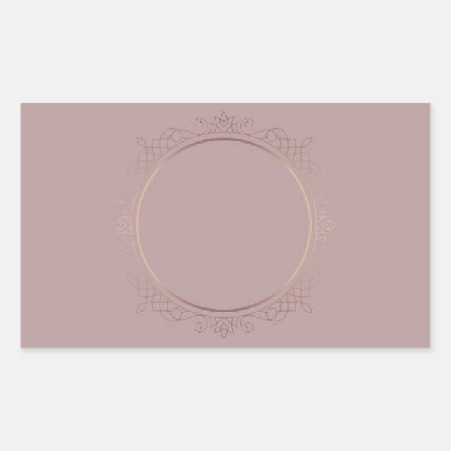 Rose Gold Blank Modern Template Custom Elegant Sticker (Front)