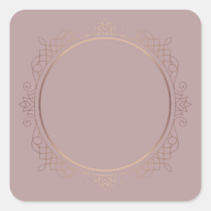 Rose Gold Blank Template Add Text Elite Design Square Sticker