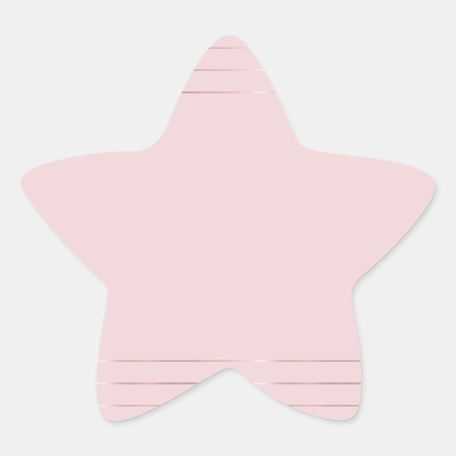 Rose Gold Blank Template Modern Trendy Elegant Star Sticker (Front)