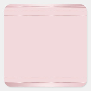 Rose Gold Blank Template Trendy Elegant Modern Square Sticker