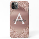 Rose Gold Bling Luxury Sparkle Glitter Monogram