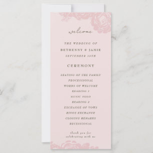 Rose Gold Blooms programme de mariage