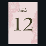 Rose Gold Blooms Wedding Table Number<br><div class="desc">A beautiful and classic wedding table number featuring creams and gold elements. Perfect for a formal and elegant wedding with a vintage twist.</div>