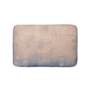 Rose gold Blue Mallow rustic Abstract Bath Mat