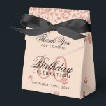 Rose Gold Blush 60th Birthday Thank You Confetti Favor Box<br><div class="desc">Elegant "Thank You" 60th Birthday Rose Gold Faux Glitter Confetti Blush Pink design.</div>
