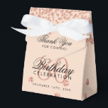 Rose Gold Blush 80th Birthday Thank You Confetti Favor Box<br><div class="desc">Elegant "Thank You" 80th Birthday Rose Gold Faux Glitter Confetti Blush Pink design.</div>