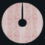 Rose Gold Blush Chic Metallic Pink Flowers Brushed Polyester Tree Skirt<br><div class="desc">This design features a shabby chic, rose gold faux metallic pink pattern with very pretty flowers that make this background seem like elegant retro vintage wallpaper that would be in a Victorian style home. The over all look is very girly girl, whimsy with a romantic cottage charm. It has touches...</div>