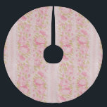 Rose Gold Blush Chic Metallic Pink Flowers Brushed Polyester Tree Skirt<br><div class="desc">This design features a shabby chic, rose gold faux metallic pink pattern with very pretty flowers that make this background seem like elegant retro vintage wallpaper that would be in a Victorian style home. The over all look is very girly girl, whimsy with a romantic cottage charm. It has touches...</div>