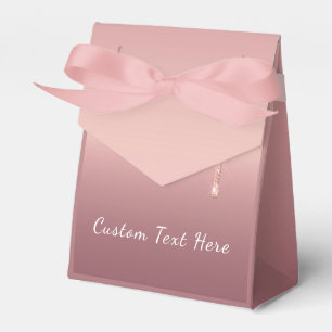 Rose Gold Blush Glitter Custom Text Favour Box Gif