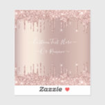 Rose Gold Blush Glitter Sparkle Drips Custom Text<br><div class="desc">Rose Gold Blush Glitter Sparkle Drips Custom Text Pink Modern - Add Your Unique Text or Remove Text - Make Your Special Gift - Resize and move or remove and add text / elements with customization tool. Design by MIGNED. Please see my other projects. You can also transfer this designs...</div>