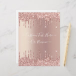 Rose Gold Blush Glitter Sparkle Drips Custom Text  Letterhead<br><div class="desc">Rose Gold Blush Glitter Sparkle Drips Custom Text Pink Modern - Add Your Unique Text or Remove Text - Make Your Special Gift - Resize and move or remove and add text / elements with customization tool. Design by MIGNED. Please see my other projects. You can also transfer this designs...</div>