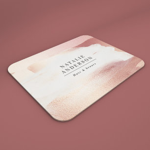 Rose Gold Blush Modern Feminine Small Business Mouse Pad