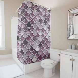 Rose Gold Blush Ombre Glitter Mermaid Scales