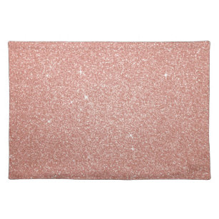 Rose Gold -Blush Pink Glitter and Sparkle Placemat