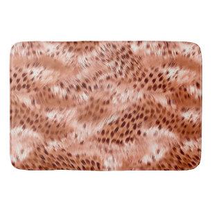 Rose Gold Blush Pink Leopard Bath Mat