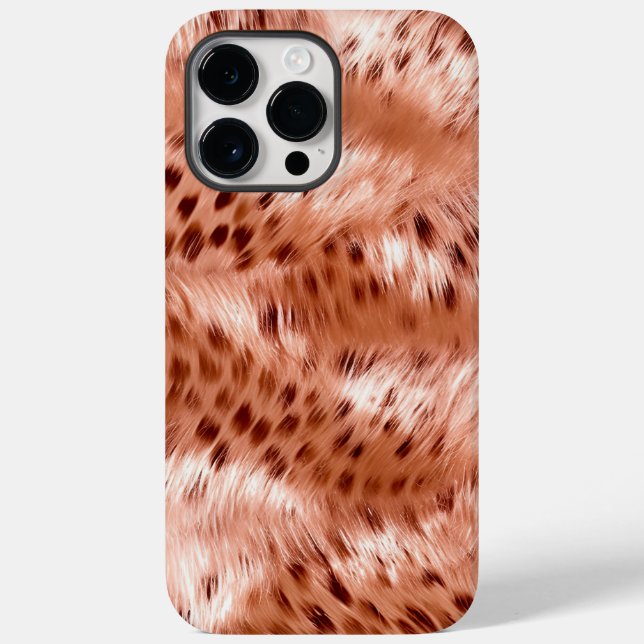 Rose Gold Blush Pink Leopard Case-Mate iPhone Case (Back)