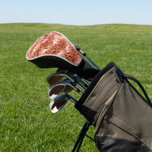 Rose Gold Blush Pink Leopard Golf Head Cover