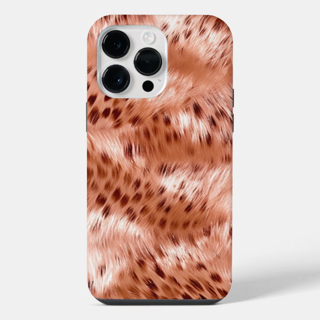 Rose Gold Blush Pink Leopard iPhone Case (Back)