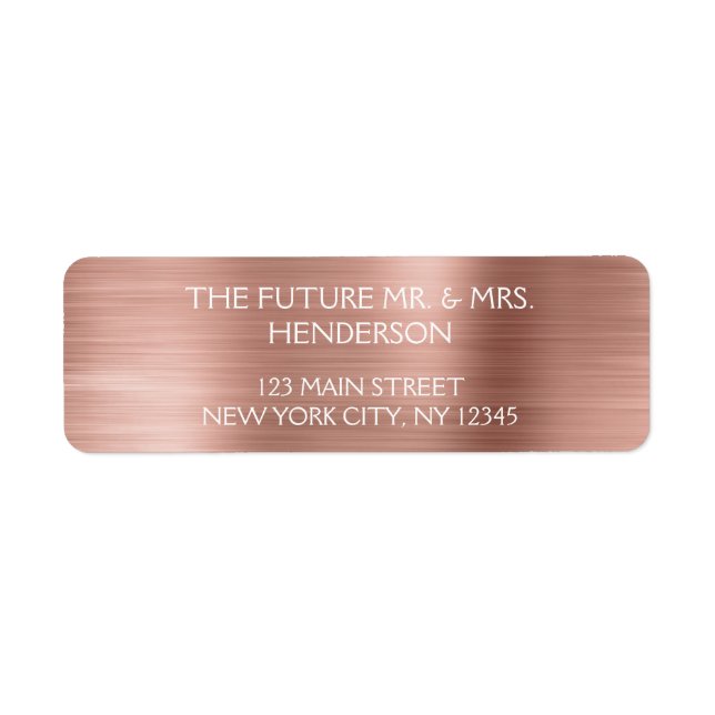 Rose Gold - Blush Pink Mariage moderne (Devant)