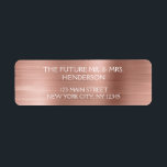 Rose Gold - Blush Pink Modern Wedding<br><div class="desc">Rose Gold - Blush Pink Elegant and Modern Wedding Return Address Label. The text of this hand lettered brush script sticker can be updated and customized with your name. This return address label is part of a matching wedding collection and additional matching items can be requested by contacting the designer....</div>